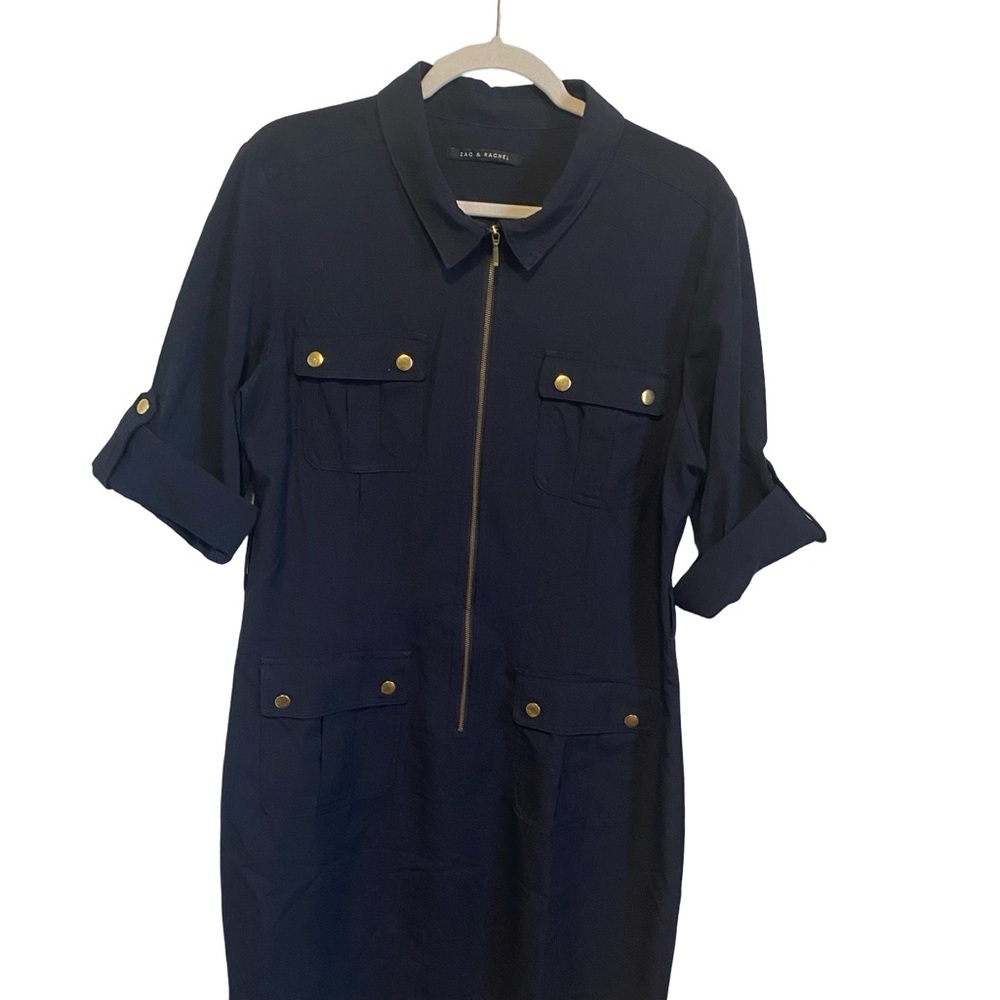 Zac & Rachael Navy Blue Zip-Up Dress